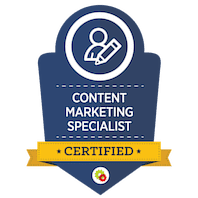 Certified Content Marketing Specialist skilt