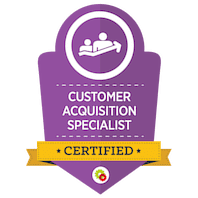Certified Customer Acquisition Specialist skilt